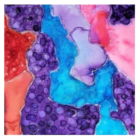 Hand Crafted Other - Hand Crafted Abstract Design 12x12 Inches Canvas Picture